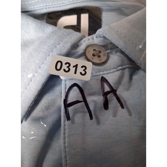 Footjoy Polo Shirt Embroidered Mens Medium White Blue - Picture 7 of 7